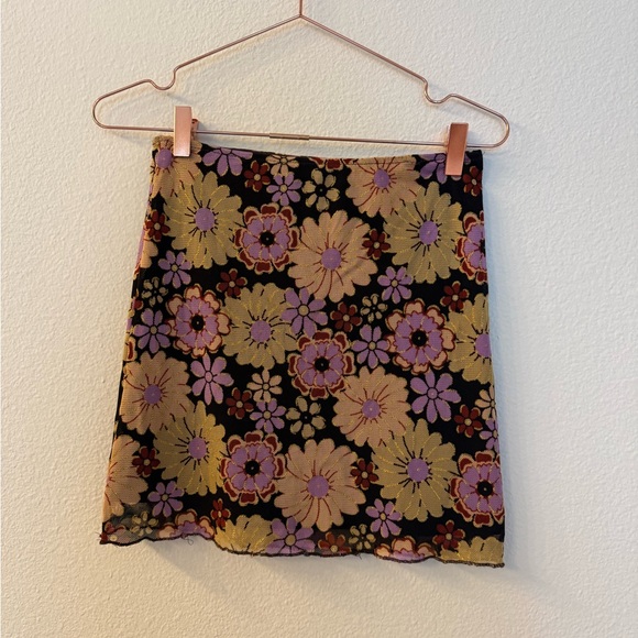 Princess Polly floral mini micro skirt size S - Picture 5 of 10